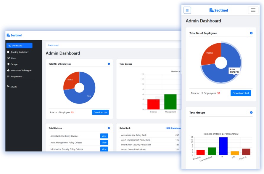 Training and Onboarding - desktop and mobile